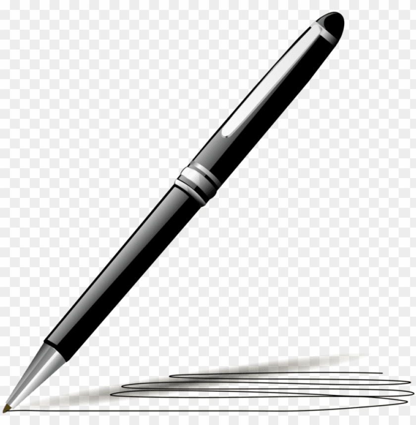 A black pen poised above a wavy line, indicating it's about to write.