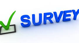 Graphic showing the word "SURVEY" in blue with a green checkmark inside a checkbox.