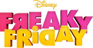 Logo for Disney's "Freaky Friday" featuring colorful text in pink and yellow.
